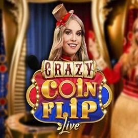 Crazy Coin Flip slot logo by Evolution at Ringospin Casino